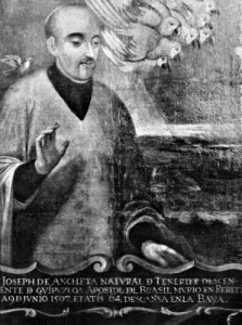 Tela de Padre José de Anchieta que se encontra em Tenerife, sua terra natal nas Ilhas Canárias - Reprodução
