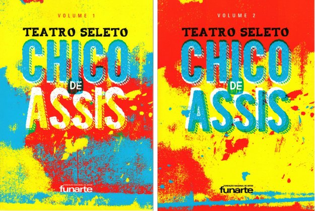 Capa dos dois volumes de 'Teatro Seleto - Chico de Assis'